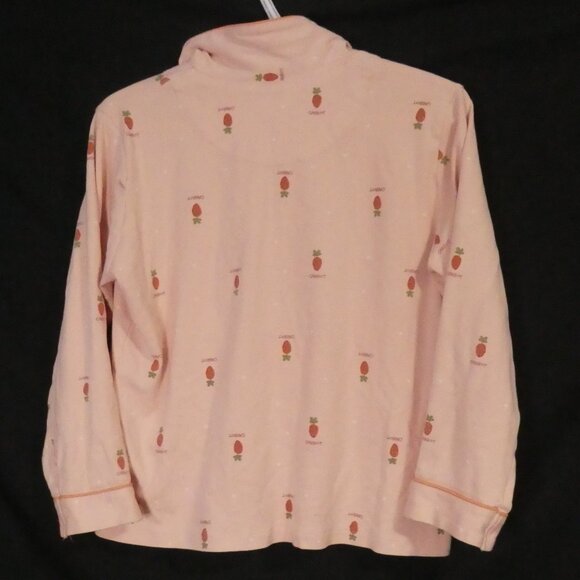 Unbranded | medium | Charming Carrot Pattern Long Sleeve Pajama Top W/ Pocket - Picture 2 of 14